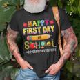 Happy First Day Of School Daycare Provider Daycare Teacher Gifts For Teacher Funny Gifts Unisex T-Shirt Gifts for Old Men
