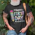 Happy First Day Lets Do This Welcome Back To School Tie Dye Unisex T-Shirt Gifts for Old Men