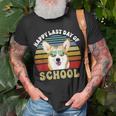Happy Last Day Of School Corgi Dog Summer Beach Vibe Unisex T-Shirt Gifts for Old Men