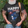 Happy Memorial Day 4Th Of July Dinosaur American Flag Hat Unisex T-Shirt Gifts for Old Men
