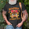 Happy Turkey Day Cute Little Pilgrim Thankgiving T-Shirt Gifts for Old Men