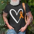 Heart End Gun Violence Awareness Funny Orange Ribbon Enough Unisex T-Shirt Gifts for Old Men