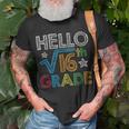 Hello Square Root 16 4Th Grade Back To School Math Nerd Gift Math Funny Gifts Unisex T-Shirt Gifts for Old Men