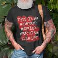 My Horror Movie Watching Scary Movie Lover Clothing Scary Movie T-Shirt Gifts for Old Men