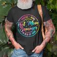 Hot Mom Summer Snacks Wine Sunshine Vacation Tie Dye Gifts For Mom Funny Gifts Unisex T-Shirt Gifts for Old Men