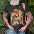 Howdy Cowboy Cowgirl Western Country Rodeo Southern Men Boys Unisex T-Shirt Gifts for Old Men