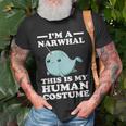 This Is My Human Costume I'm A Narwhal Halloween Toddler T-Shirt Gifts for Old Men