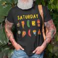 Hungry Caterpillars Saturday Fruit Lover Vegan T-Shirt Gifts for Old Men