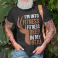 Hunting- I'm Into Fitness Deer Freezer Hunter Dad T-Shirt Gifts for Old Men