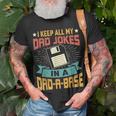 I Keep All My Dad Jokes In A Dadabase Vintage Father Dad Unisex T-Shirt Gifts for Old Men