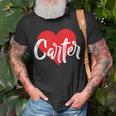 I Love Carter First Name I Heart Named Unisex T-Shirt Gifts for Old Men