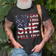 If You Can Read This She Fell Off Funny Motorcycle Gift For Mens Unisex T-Shirt Gifts for Old Men