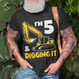 I'm 5 Year Old Excavator Construction 5Th Birthday Boy T-Shirt Gifts for Old Men