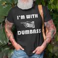 I'm With Dumbass Stupid T-Shirt Gifts for Old Men