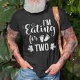 Im Eating For Two Funny Thanksgiving Gender Reveal Unisex T-Shirt Gifts for Old Men