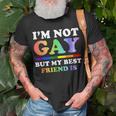 I'm Not Gay But My Best Friend Is Lgbt T-Shirt Gifts for Old Men