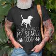 I'm Only Talking To My Beagle Dog Today T-Shirt Gifts for Old Men