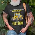In My Head I Am Driving My Tractor Italian Words Unisex T-Shirt Gifts for Old Men