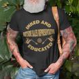 Inked And Educated Outside Sales Representative T-Shirt Gifts for Old Men