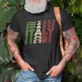 Italia Italian Flag In Letters T-Shirt Gifts for Old Men