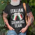 Italian Drinking Team Salute Italy Flag Funny Oktoberfest Unisex T-Shirt Gifts for Old Men