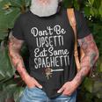 Italian Pasta Trendy Meatball & Spaghetti Funny Gift Unisex T-Shirt Gifts for Old Men