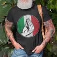 Italy Italian Funny Hand Gesture Flag Pride Fan Soccer Gift Unisex T-Shirt Gifts for Old Men