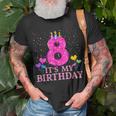 It's My 8Th Birthday Sweet Donut Happy 8 Year Old T-Shirt Gifts for Old Men