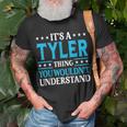 It's A Tyler Thing Surname Team Family Last Name Tyler T-Shirt Gifts for Old Men