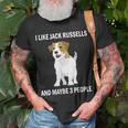 I Like Jack Russells Dog Owner Pets Lover T-Shirt Gifts for Old Men