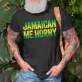 Jamaican Me Horny Caribbean Party T-Shirt Gifts for Old Men