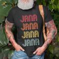 Jana Gift Name Personalized Retro Vintage 80S 90S Birthday Unisex T-Shirt Gifts for Old Men