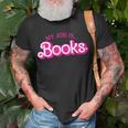 My Job Is Books Retro Pink Style Reading Books T-Shirt Gifts for Old Men
