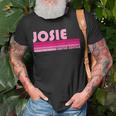 Josie Name Personalized Retro Vintage 80S 90S Birthday Unisex T-Shirt Gifts for Old Men