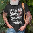 Just A Girl Who Loves Dinosaurs And Camping Dinosaur Unisex T-Shirt Gifts for Old Men