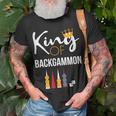 King Of Backgammon Board Game Backgammon Player T-Shirt Gifts for Old Men