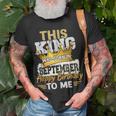 This King Was Born In September Birthday T-Shirt Gifts for Old Men