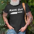 Knife Guy Chefs Kitchen Cooking Knives Chopping Santoku Cook T-Shirt Gifts for Old Men