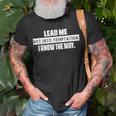 Lead Me Not Into Temptation Humor Quotes T-Shirt Gifts for Old Men