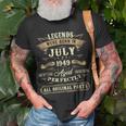 Legends Were Born In July 1949 73Rd Birthday 73 Year Old Unisex T-Shirt Gifts for Old Men
