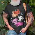 Lesbian Axolotl Lgbt Pride Flag Lgbt Gay Sapphic Pet Lover Unisex T-Shirt Gifts for Old Men