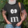 Letter M Funny Matching Carnival Halloween Costume Unisex T-Shirt Gifts for Old Men