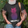 Lgbt-Q Bi-Sexual Pineapple Tropical Summer Cool Pride Gifts Unisex T-Shirt Gifts for Old Men