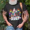 Lgbtq Ally For Gay Pride Month Transgender Flag Distressed Unisex T-Shirt Gifts for Old Men