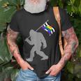 Lgbtq Straight Alliance Pride Flag On Straight Gay Ally Unisex T-Shirt Gifts for Old Men