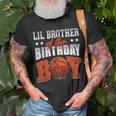 Lil Brother Of The Birthday Boy Basketball Family Baller T-Shirt Gifts for Old Men