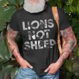 Lions Not Sheep Grey Gray Camo Camouflage Unisex T-Shirt Gifts for Old Men