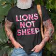 Lions Not Sheep Pink Camo Camouflage Unisex T-Shirt Gifts for Old Men