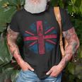 London Big Ben Union Jack Vintage Uk Flag British T-Shirt Gifts for Old Men