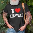 I Love Abbeville T-Shirt Gifts for Old Men